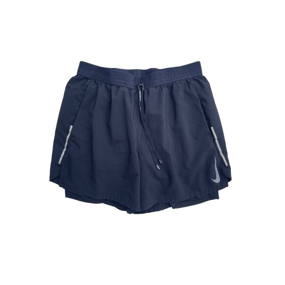Nike Dri-Fit Women's Medium Med M Black Mesh Cycling lined Running Shorts - Picture 1 of 12